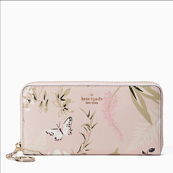 NWT Kate Spade Floral Pink Botanical Neda Wallet